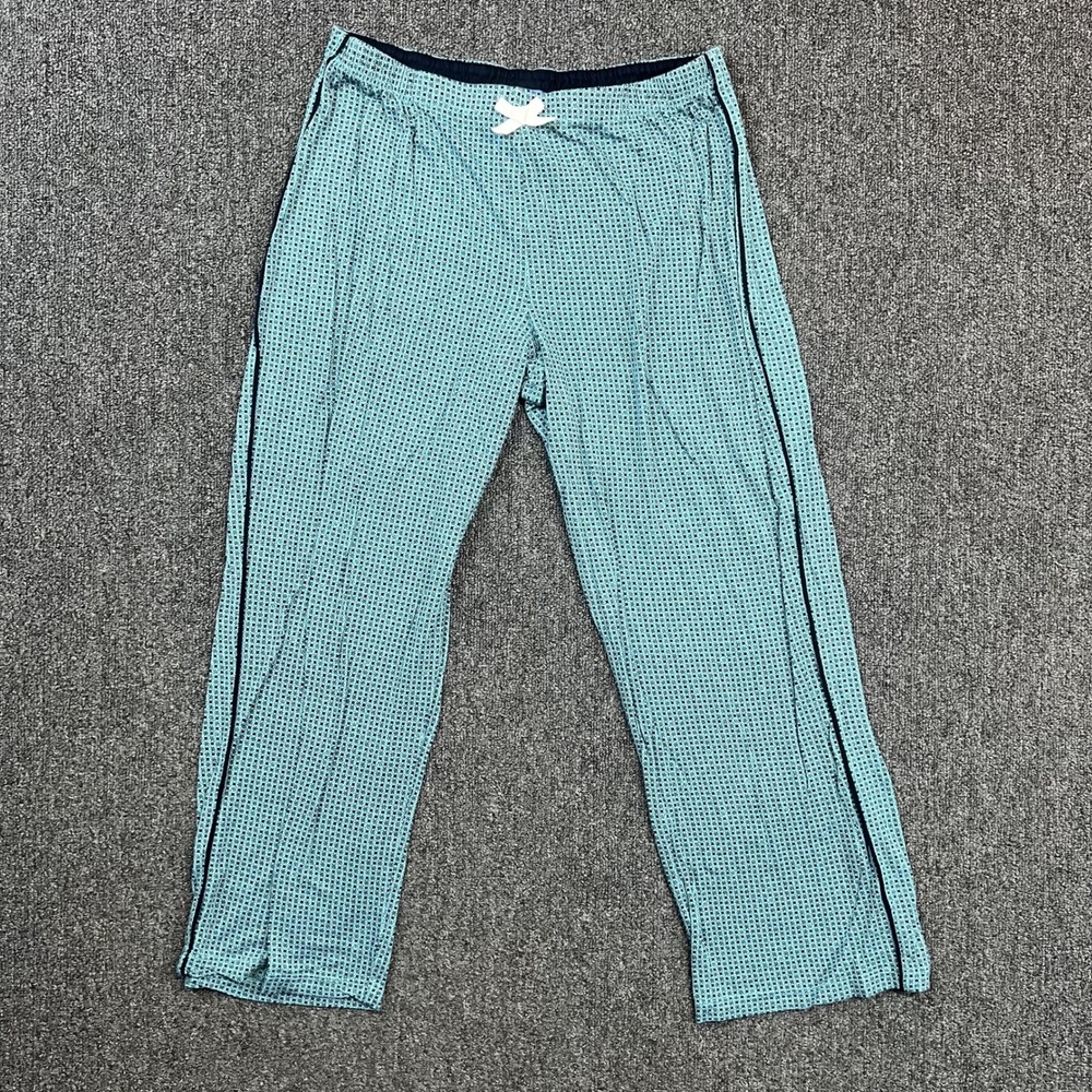 Simply Vera Vera Wang Pajama Pants Medium Teal Geometric Print Loungewear — photo 2